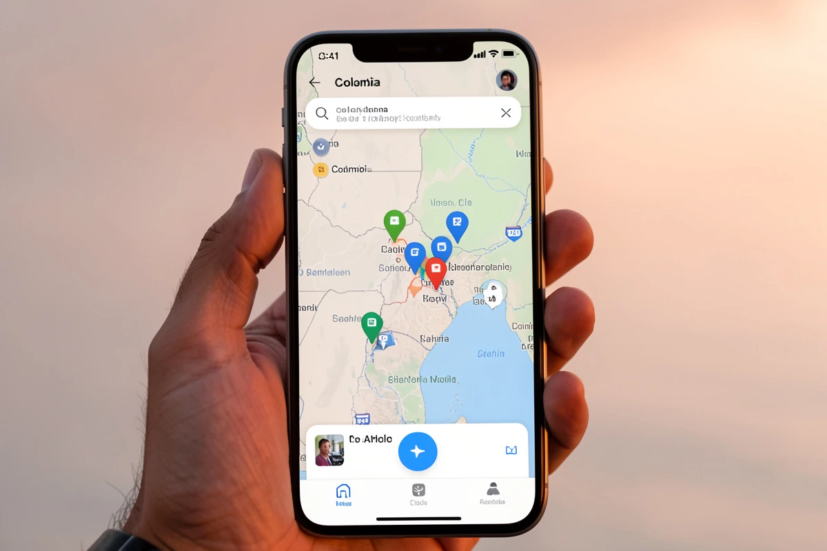 Navegar por ciudades en Colombia
